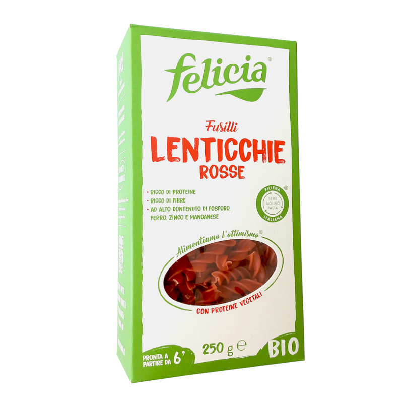 Felicia Fusilli of Red Lentils 250g