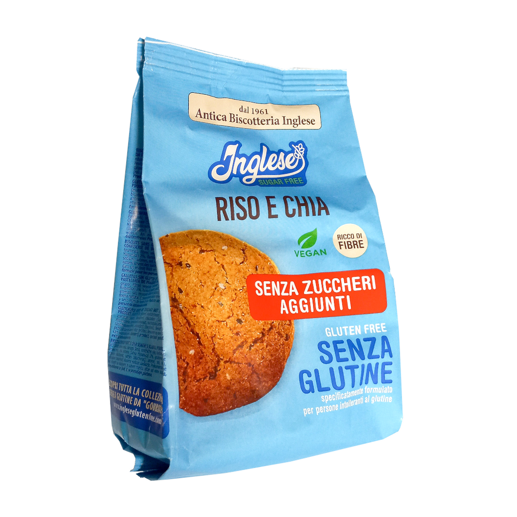 Biscotti Riso e Chia Senza Zuccheri Aggiunti - Inglese gluten free